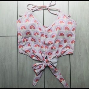 Kortni Jeane Tied Up Top bikini top rainbows